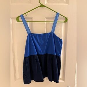 Ann Taylor LOFT New With Tags Blue Colorblock Tank Top.